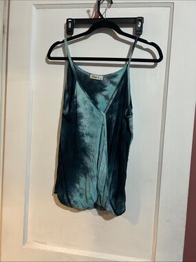 Ginger G Blue-Green Tie-Dye Silk Cami